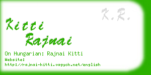 kitti rajnai business card